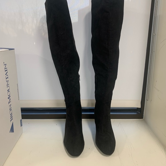 Steve Madden over the knee black boots - Picture 2 of 6